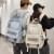 2024 New Trendy Casual Backpack Trendy Cool Early High School  College Student Schoolbag Large Capacity Couple Backpack