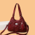 2024 New Soft Leather Bag Bag Women's Fashion All-Match Shoulder Messenger Bag Washed Leather Middle-Aged  Mom Bag
