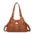 2024 New Soft Leather Bag Bag Women's Fashion All-Match Shoulder Messenger Bag Washed Leather Middle-Aged  Mom Bag