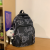 2024 New Bear Printed Backpack Student Large Capacity Portable All-Match Schoolbag Style Leisure Travel Backpack