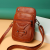 Bag Female Crossbody Mobile Phone Bag Soft Leather Western Style European and American Style Mature Fashion Retro Packet