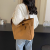 Trendy Canvas Bag Korean Style Large Capacity Totes Women's Simple Retro Solid Color Portable Shoulder Bag for Women