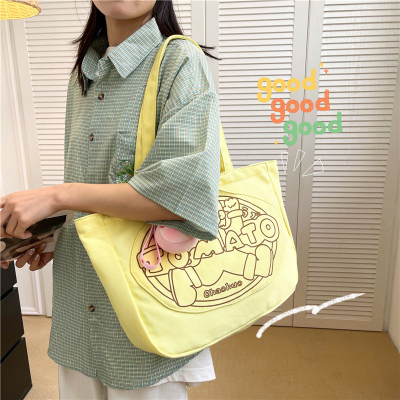 2024 Summer New Large Capacity Commuter Special-Interest Design Casual Fashion Canvas Texture Shoulder Portable Tote Bag
