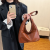 2024 New Soft Leather Tote Large Capacity Brown Bucket Bag All-Match Commute One Shoulder Bag Female Trendy Women's Bags