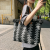Knitted tassel woven bag for women 2024 new trend women's bag fashion tote bag versatile large capacity shoulder bag