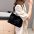 2024 Fashionable Beaded Portable New Chinese Style Bag Women's Original Niche Velvet Underarm Bag All-Match Shoulder Bag