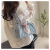 2024 New Korean Fashion Denim Bag Women's Simple Casual Small Square Bag Advanced Texture Special-Interest Shoulder Bag