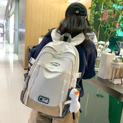 Backpack 2024 Early High School Student Schoolbag Korean Style Good-looking Large-Capacity Backpack Casual Backpack
