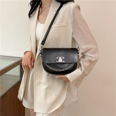 2024 Women's Bag Fashionable Simple Underarm Bag Chain Handbag Fashionable All-Match Trendy One-Shoulder Messenger Bag
