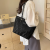 Large Capacity Bag Female 2024 New Fashion Casual Shoulder Bag High Sense College Students Class Commuter Tote