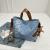 Japanese Canvas Tote Bag Casual Large Capacity Handbag Commuter Student Versatile One Shoulder Crossbody Bag English