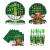 Grinch Green Sully Party Paper Plate Paper towel tablecloth set cross-border new Christmas themed cutlery paper plate