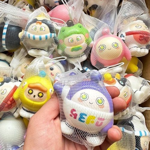new egg puff party popular decompression doll toy creative rebound children‘s doll gift cute vent ornaments