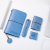 Fresh Blue Journal Book Gift Box School Logo Notebook Card Holder Pencil Case Coin Purse Stationery Set