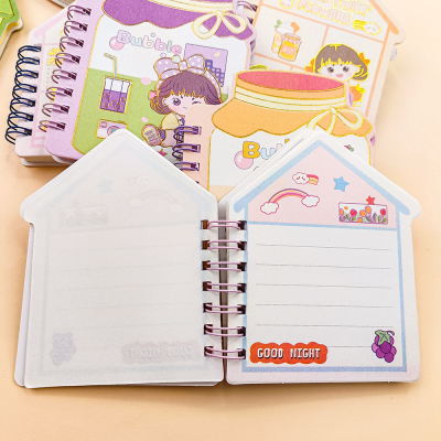 A7 Hardcover Color Page Coil Notebook Cartoon Mini Hand Account Notepad Pockets Notebook Coil Small Notebook Wholesale