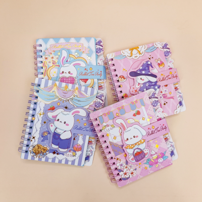 Square Color Page Classification Coil Mini Notebook Wholesale Cartoon Cute Portable Buckle Coil Pockets Notebook
