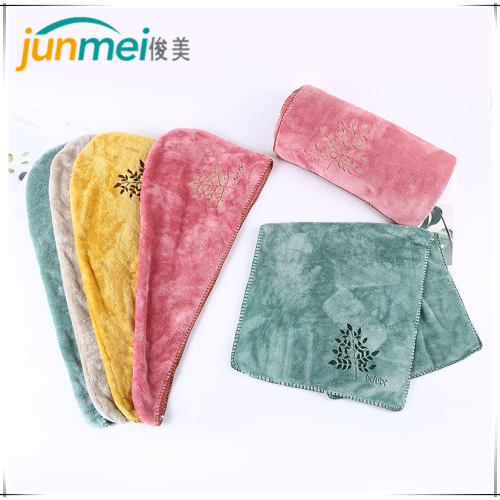 Junmei Happiness Tree Towels Shower Cap plus-Sized Thickened Household Face Towel Set Soft Absorbent Lint-Free