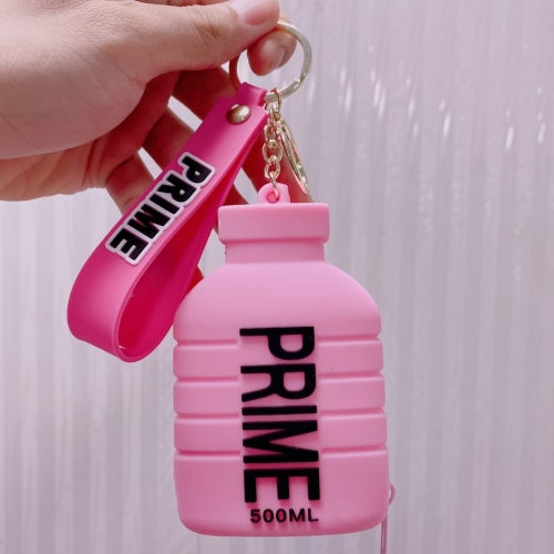 Creative Prime Ink Beverage Bottle Silicone Bag Coin Purse Amazon Cross-Border New Arrival Mixed Color Keychain