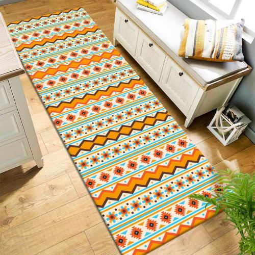 national style 3d printing bedside living room carpet printing bedroom runner rug full of coiled material carpet floor mat can be customized
