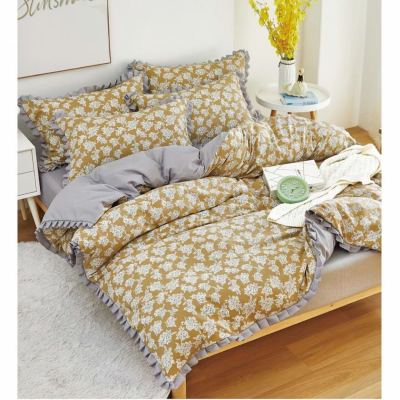Fresh Cotton Bed Four-Piece Korean Princess Style Bed Sheet