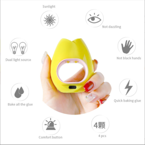 美甲迷你甲片灯光疗机美甲灯手持光疗灯USB速干烤灯