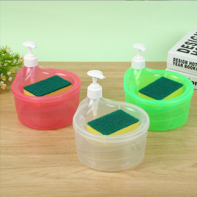 Automatic Cleaning Creative Kitchen Detergent Automatic Liquid Dispenser Press Box Press Soap Liquid Box Dish Brush 