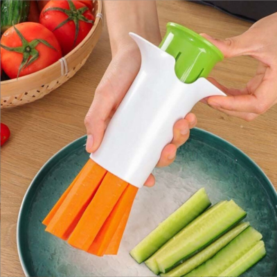 Kitchen Stainless Steel Blade Cucumber Manual Strip Cutter Creative Multifunctional Fruit and Vegetable Splitter