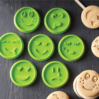 New 7-Piece Set Smiley Face Cookie Cutter Diy Changeable Expression Embossing Cookie Cutter Parent-Child Baking Cookie