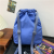   Women's Same Drawstring Backpack Travel Fashion Large-Capacity Backpack Simple Drawstring Bag Tutorial Nylon Cloth Bag