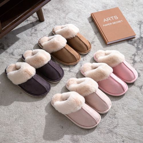 foreign trade hot-selling women‘s plush closed toe cotton slippers autumn and winter warm indoor home wooden floor slippers mn