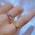 Real Gold Electroplated Diamond Geometric Ring Fashion Personality Ins Switchable Index Finger Ring Simple High Sense Ring
