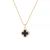 Best-Seller on Douyin Double-Sided Clover Titanium Steel No Fading Necklace Wholesale Female Special Interest Light Luxury Copper 18K over Rhinestone Jewelry