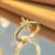European and American Retro Ins Trendy Cold Open Ring Women's Japanese and Korean Simple Pearl Zircon Ring Net Red Tail Ring