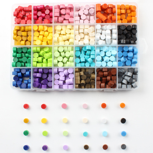 cross-border fire lacquer wax grain colorful sub-packaging fire paint seal gu card making round material mixed color packaging factory price wholesale