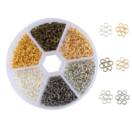 Cross-Mirror Handmade DIY Jewelry Accessories Set Multi-Color Combination Connecting Ring Iron Ring Beaded Material Box Factory Price Wholesale