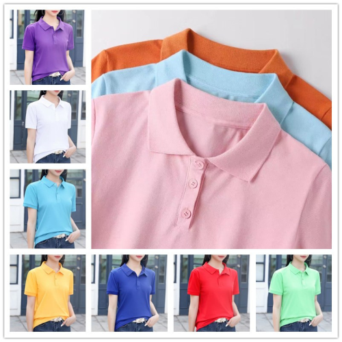 summer polo shirt women‘s t-shirt short sleeve women‘s slim fit slimming shirt 2023 new business women‘s short sleeve