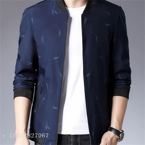 spring and autumn new business casual men‘s coat fashion short young and middle-aged shirt coat for men