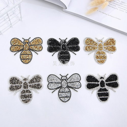 Rhinestone Rhinestone Rhinestone Animal Pattern Bee Clothing Clothing Shoes and Hats Accessories Accessories Patch Heat Transfer Printing Factory Direct Sales
