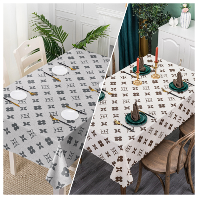 [Zezhen] 2023 New Tablecloth PVC Waterproof Oil-Proof Rectangular Printed Tablecloth Factory Tablecloth Wholesale