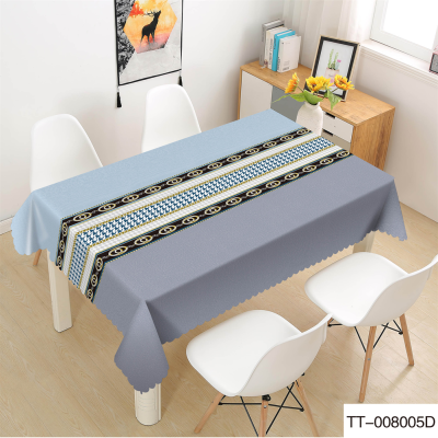 [Zawa] Pvc Tablecloth Simple Tablecloth Disposable Tablecloth Oil-Proof Tea Table Cloth Printing Hotel No-Clean Tablecloth