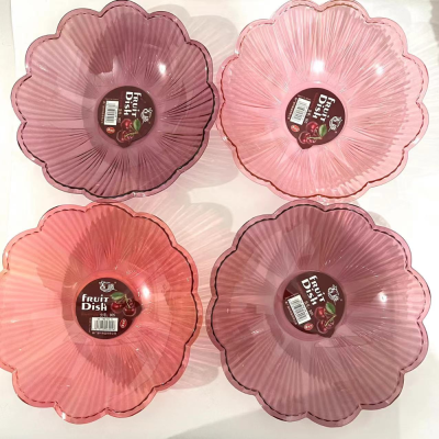 0937 Plate Transparent Candy Plate Snack Dish Plastic Tray New Dish Tray Wholesale 1 Yuan 2 Yuan