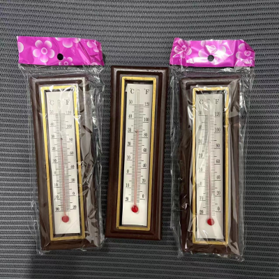 Imitation Wood Thermometer Indoor Thermometer Indoor Thermometer Urgent Use Thermometer Greenhouse Thermometer 1 Yuan 2 Yuan Wholesale