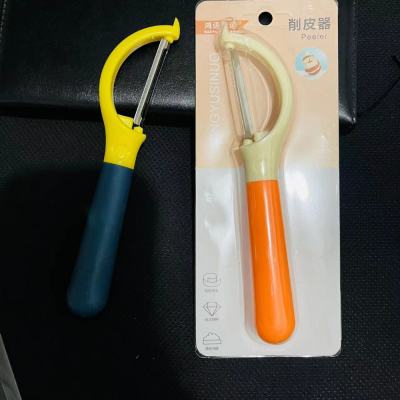0762 Suction Card Peeler Peeler Plastic Handle Peeling Knife Fruit Melon and Fruit Paring Knife Peeler Wholesale