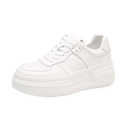 White Shoes Color: White Size: 35-40 Material: Two-Layer Cowhide Rubber and Plastic Sole