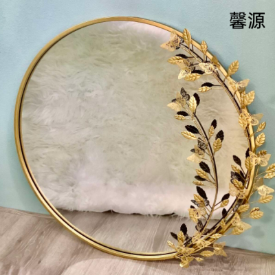 Wrought iron decorative mirror, simple and light luxury, wrought iron crafts