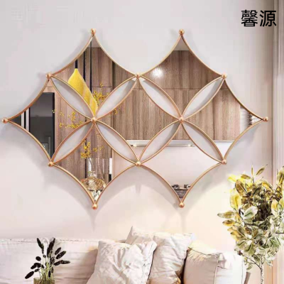 Wrought iron decorative mirror, wrought iron crafts, affordable luxury style wall-mounted decorative mirror