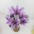 Factory Direct Sales Practical Simulation Plastic Flowers 9 Lily Indoor and Outdoor Decoration Display Shooting Props Wedding Props