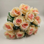 Factory Direct 12-Head Flat Gold Rose Simulation Plastic Rose Wedding Decoration