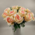 Factory Direct 12-Head Flat Gold Rose Simulation Plastic Rose Wedding Decoration