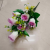 Factory Direct Sales 10-Head Artificial Plastic Rose Artificial Flower Small Bud Flower Indoor and Outdoor Decoration Shooting Props